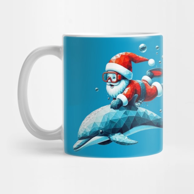 Baby Santa with Dolphin ii by fadinstitute